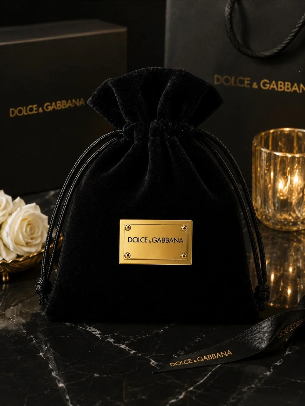 Dolce & Gabbana Black Velvet beauty Pouch GWP!